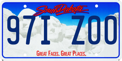 SD license plate 97IZ00