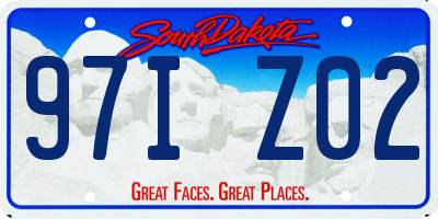 SD license plate 97IZ02