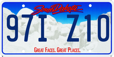 SD license plate 97IZ10