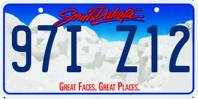 SD license plate 97IZ12