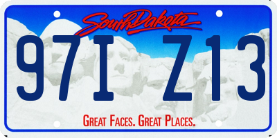 SD license plate 97IZ13