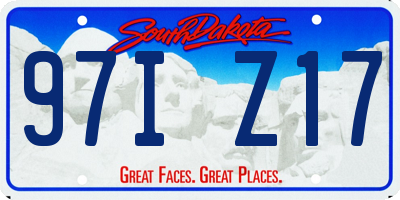 SD license plate 97IZ17