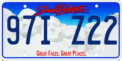 SD license plate 97IZ22
