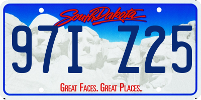 SD license plate 97IZ25