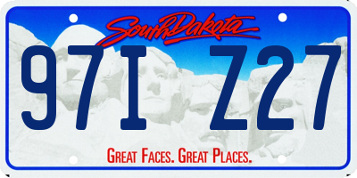SD license plate 97IZ27