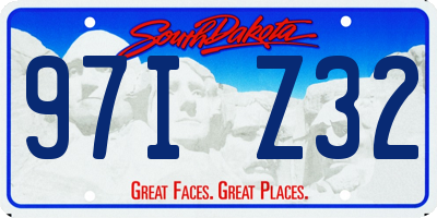 SD license plate 97IZ32