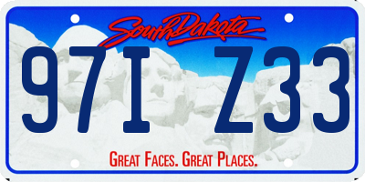 SD license plate 97IZ33