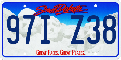 SD license plate 97IZ38