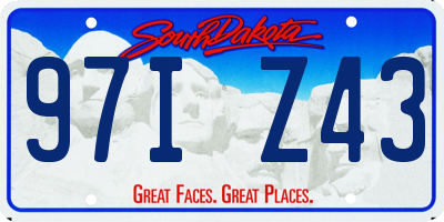 SD license plate 97IZ43