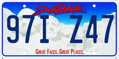 SD license plate 97IZ47
