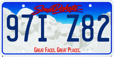 SD license plate 97IZ82