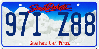 SD license plate 97IZ88