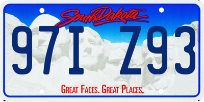 SD license plate 97IZ93