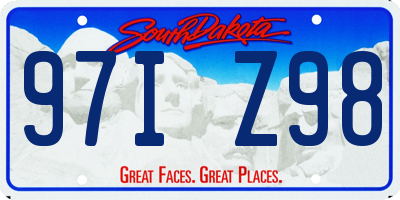SD license plate 97IZ98