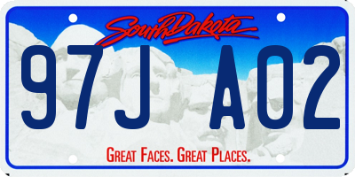 SD license plate 97JA02