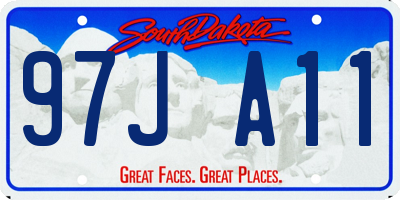 SD license plate 97JA11