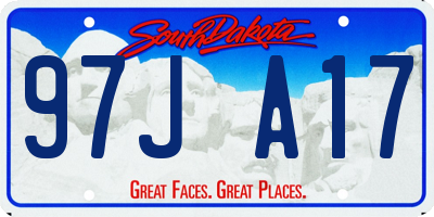 SD license plate 97JA17