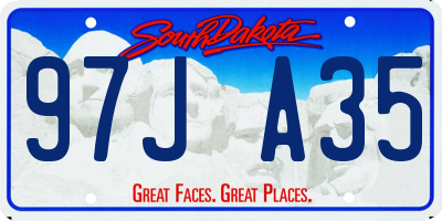 SD license plate 97JA35