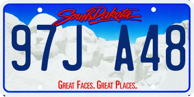 SD license plate 97JA48