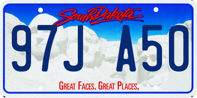 SD license plate 97JA50