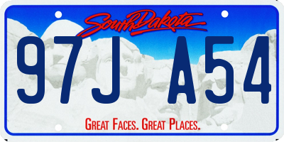 SD license plate 97JA54
