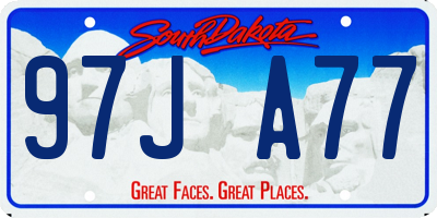 SD license plate 97JA77