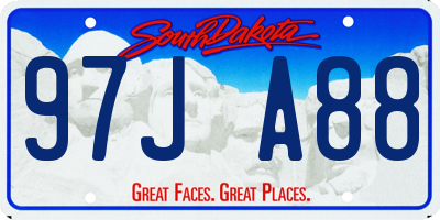 SD license plate 97JA88