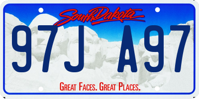 SD license plate 97JA97