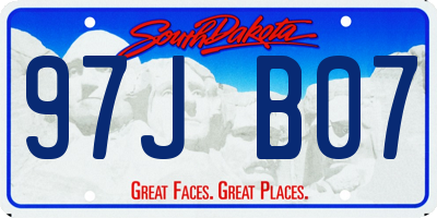 SD license plate 97JB07