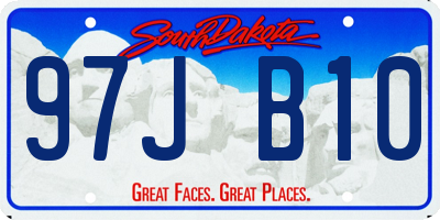 SD license plate 97JB10