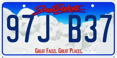 SD license plate 97JB37