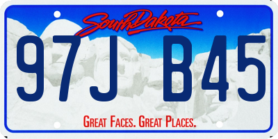 SD license plate 97JB45