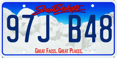 SD license plate 97JB48