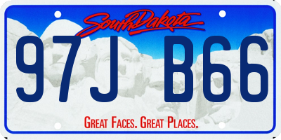 SD license plate 97JB66