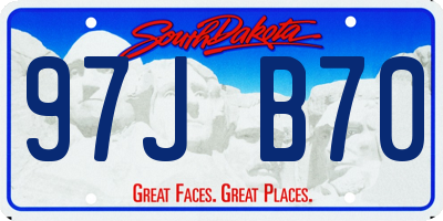 SD license plate 97JB70