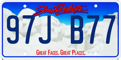 SD license plate 97JB77