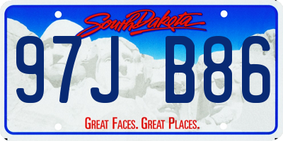 SD license plate 97JB86