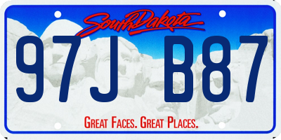 SD license plate 97JB87