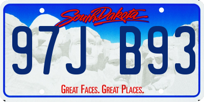 SD license plate 97JB93