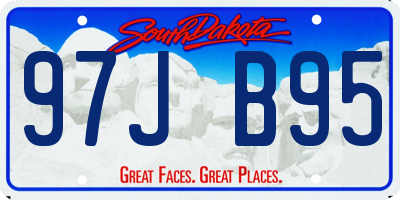 SD license plate 97JB95
