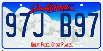 SD license plate 97JB97