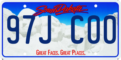 SD license plate 97JC00