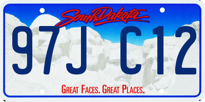 SD license plate 97JC12