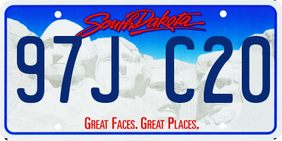 SD license plate 97JC20