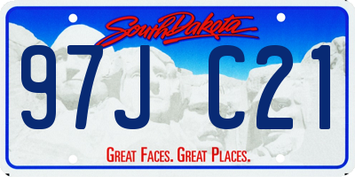 SD license plate 97JC21