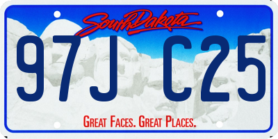 SD license plate 97JC25