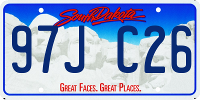SD license plate 97JC26