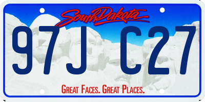 SD license plate 97JC27