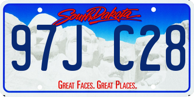 SD license plate 97JC28