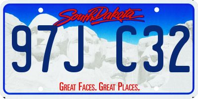 SD license plate 97JC32